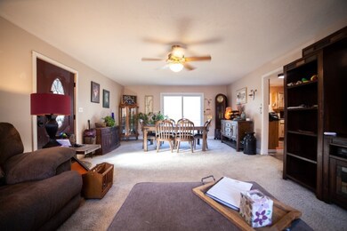 Combination living room and dinning room. 