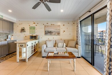 Inviting living area with balcony.