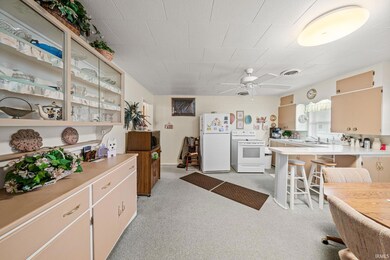 Spacious kitchen with prep bar