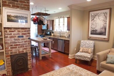 Living room flows into the open kitchen.