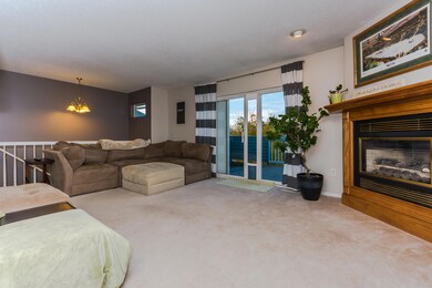 Gas fireplace, patio door to deck