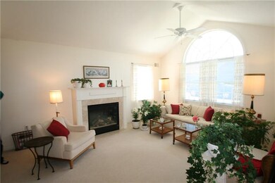 Marble surround on gas fireplace