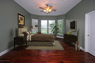 staged master bedroom