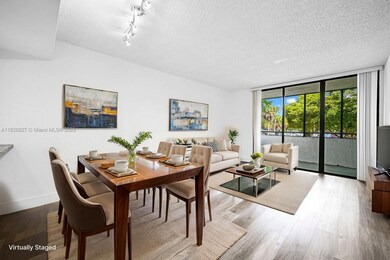 Staged dining/living room