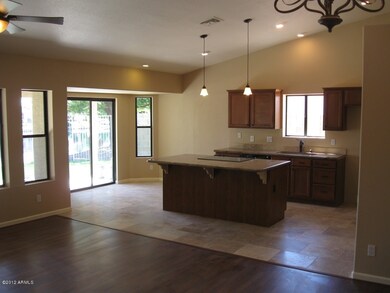 kitchen & living room