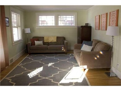 Living Room Expansive Living room with original Le
