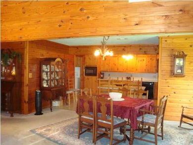 Dining area in this open living plan.