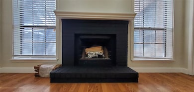 Interior details with hardwood / wood-style floori