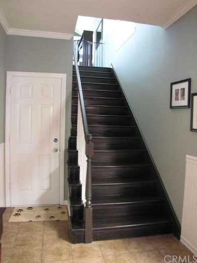 Distressed walnut stairs to 2nd floor