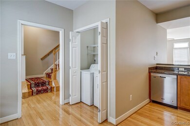 Utility Closet with Built-in Shelving.