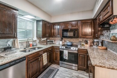 Kitchen featuring decorative backsplash, stainless