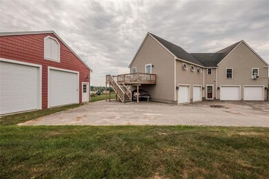 (Right) 2 car attached garage to...