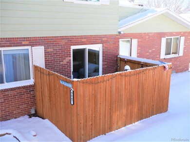 private patio with new fence