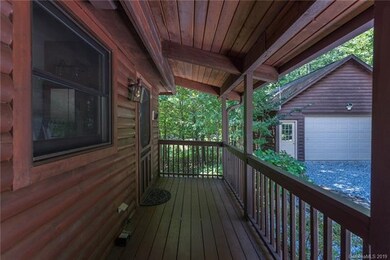 Open deck on front of house