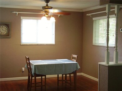 Dining room adjacent to kitchen and living room bo
