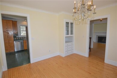 Crown molding and built in china...