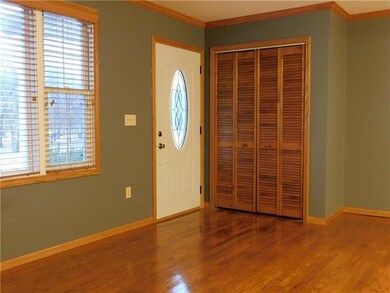Front Door Entry with large coat closet.