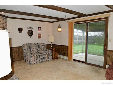 Family Room. View of family room with sliding glas
