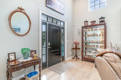 Entryway featuring light hardwood / wood-style flo