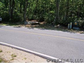 Road in front of lot