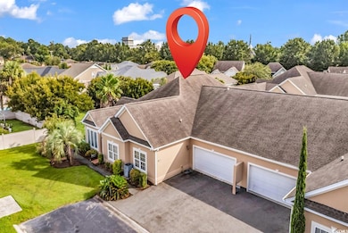 Aerial view of residential area