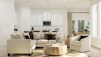 Living room with a wealth of natural light and lig