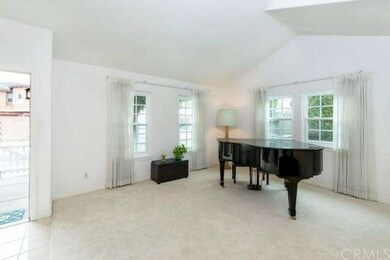 Spacious living room with vaulted ceilings.
