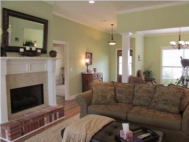 Mantled, Brick Hearth Fireplace!