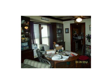 Dining room with two builtin china cabinets