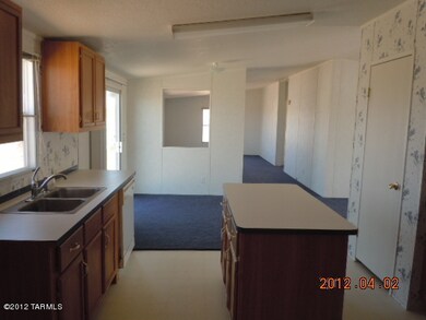 view into family room from kitchen