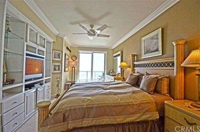 Master bedroom with Custom built-ins and Ocean vie