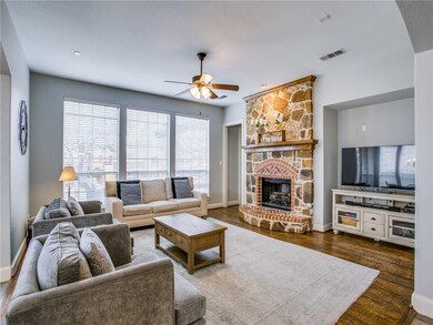 Spacious family room that is open to the kitchen a
