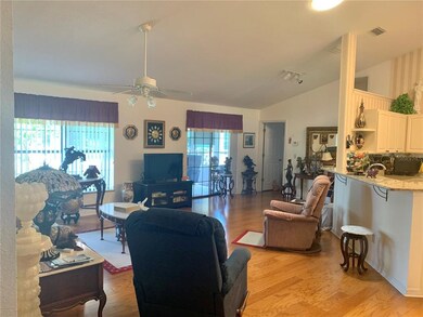Kitchen overlooking Living Room