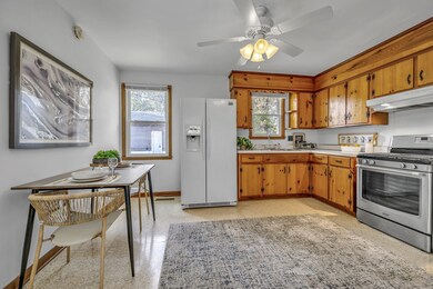 WARM + SPACIOUS Kitchen/Dining Area Real Wood Cabinets (These could be easily painted a TRENDY COLOR in 1 Day)