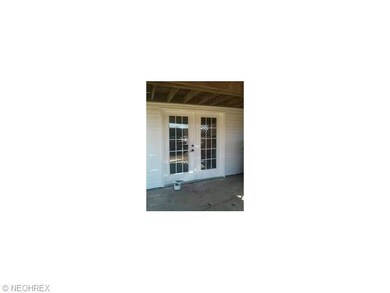 French doors into basement.