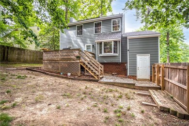 Rear Elevation and deck.