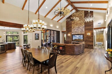 Living room, dining room, and kitchen