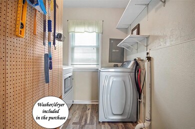 Laundry / utility room on the main level.