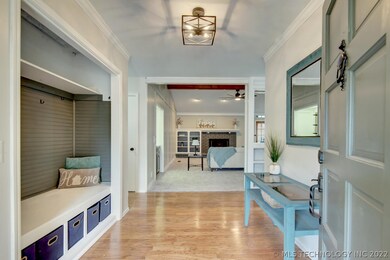 Custom built drop zone in entry.