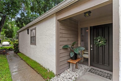 Side walkway to the covered front door.