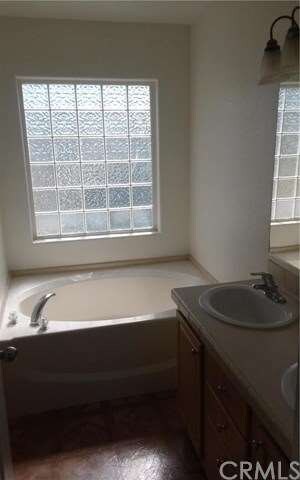 master bath with large soaking tub. Separate showe