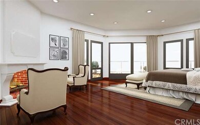 Virtual rendering of the master bedroom with prese