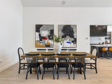 Dining room featuring light wood-type flooring