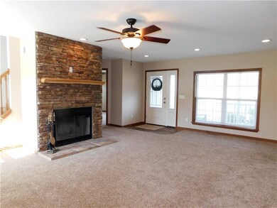 The staircase to the left goes to the attic which 