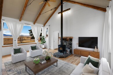 Living Room w/ Wood Stove