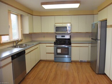 Fully applianced kitchen.