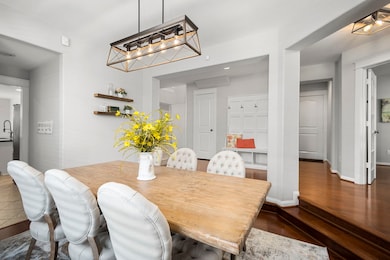 Formal dining room connects directly to the kitchen but is located off the entry.