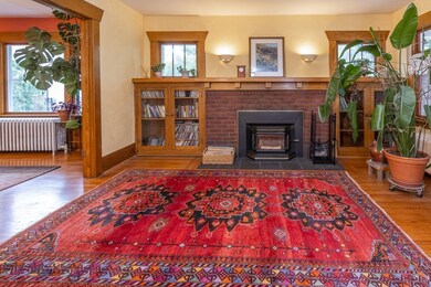 wood burning fireplace insert with built-in book c