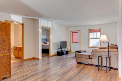 Living room leading to master bedroom