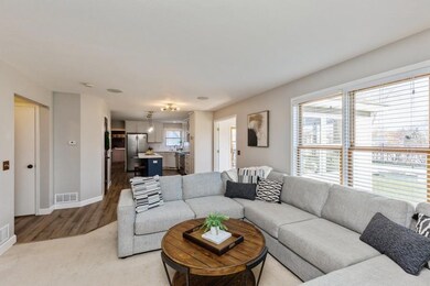 Another view of the family room opening into the kitchen.